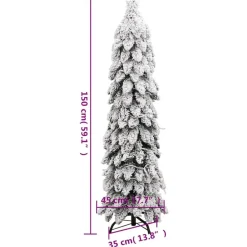 vidaXL Kunstkerstboom met verlichting en sneeuw 80 LED's 150 cm