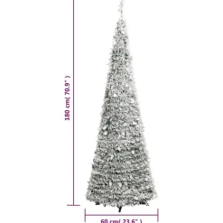 vidaXL Kunstkerstboom pop-up met sneeuw 150 LED's 180 cm