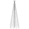 vidaXL LED-kerstboom met spikes 570 LEDs koud wit 300 cm