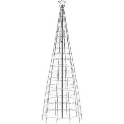 vidaXL LED-kerstboom met spikes 570 LEDs koud wit 300 cm