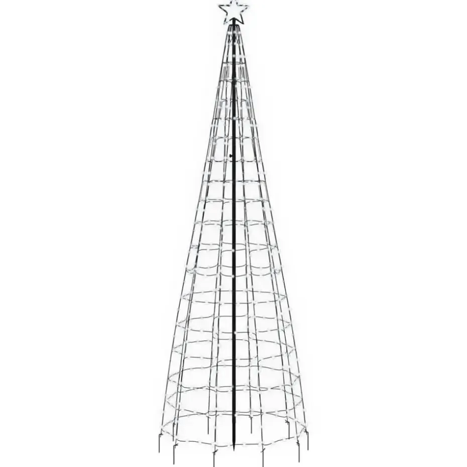 vidaXL LED-kerstboom met spikes 570 LEDs koud wit 300 cm