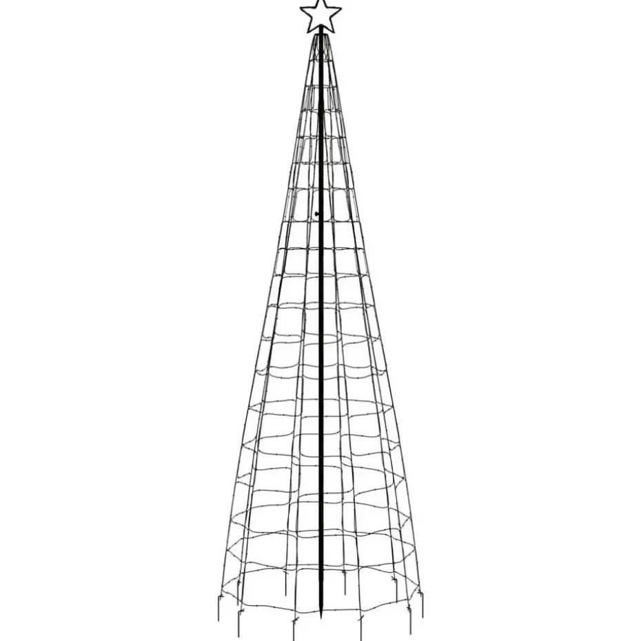 vidaXL LED-kerstboom met spikes 570 LEDs koud wit 300 cm