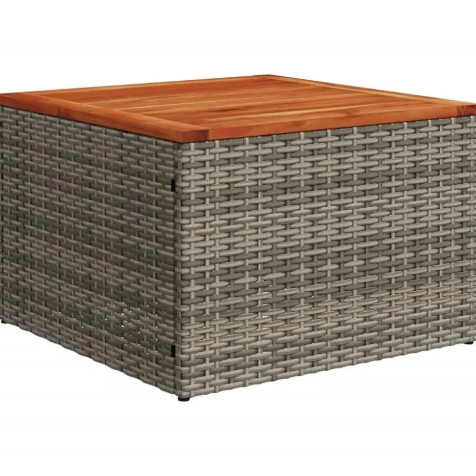 vidaXL Loungeset met 4 kussens - hout armsteun & salontafel - Grijs - 6 stuks