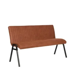 Vine Interior Eetkamerbank Paisley Cognac Microvezel 145x62x86