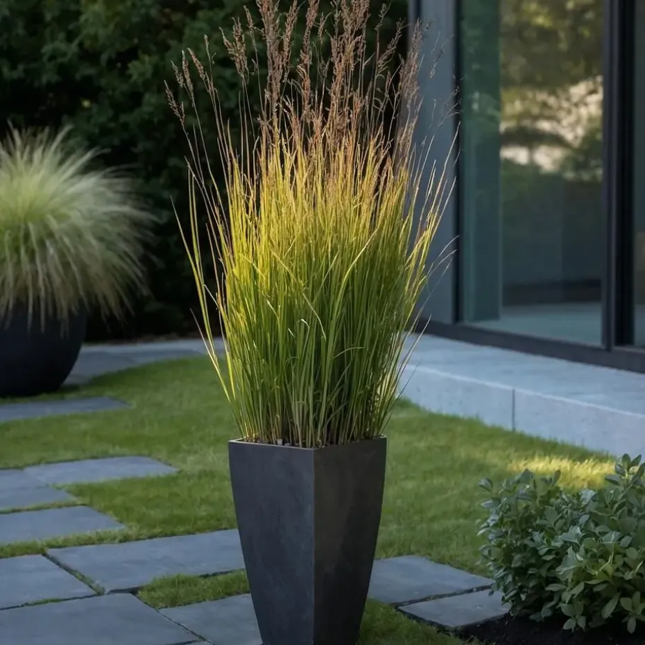 Vingergras - Set van 2 - Panicum virgatum 'Heavy Metal' - Hoogte 40-60cm - ⌀23cm