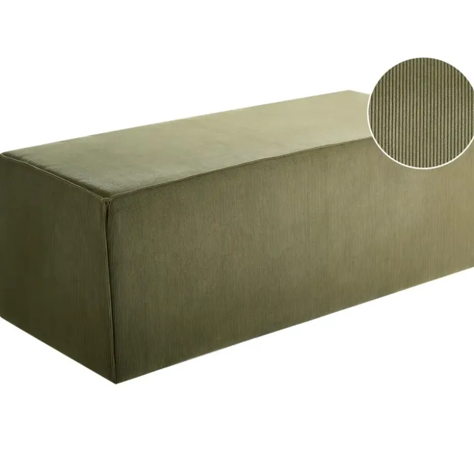 VINITA - Poef - Donkergroen - Corduroy