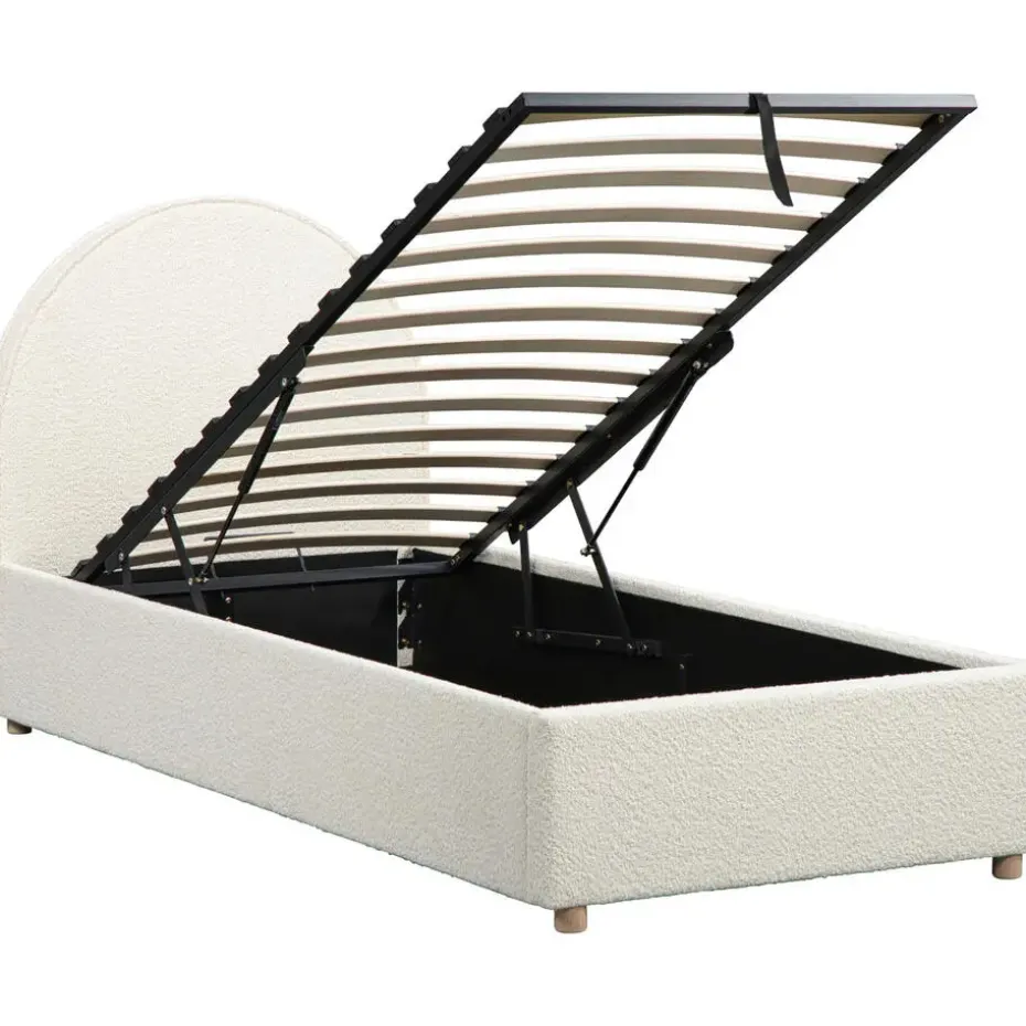 Vipack bed Moon met opbergruimte - wit - 90x200 cm