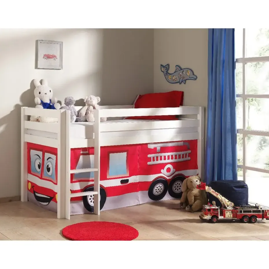 Vipack halfhoogslaper Pino brandweerset - wit