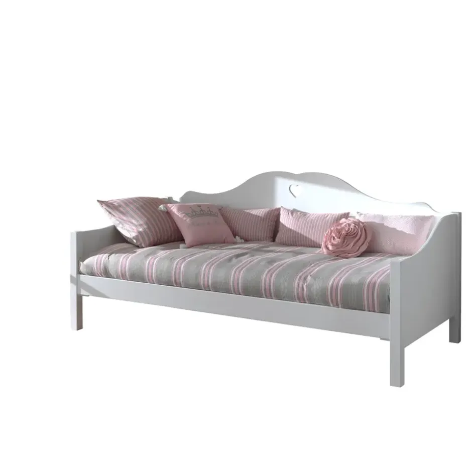 Vipack kajuitbed Amori met rolbed/opberglade - wit - 212x97x95 cm