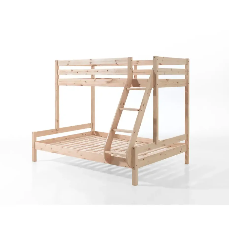 Vipack stapelbed Pino - bruin - 207,5x157,5x166,8 cm