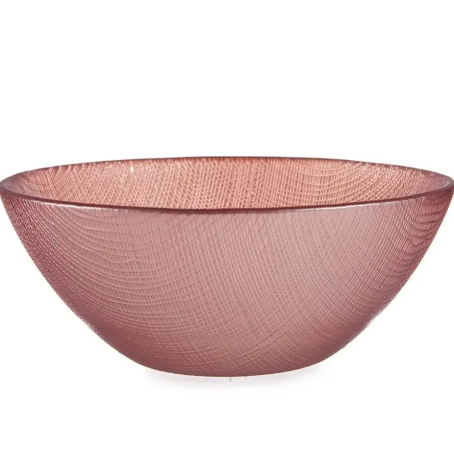Vivalto schaaltjes/kommetjes - Murano - glas - roze - D15 cm
