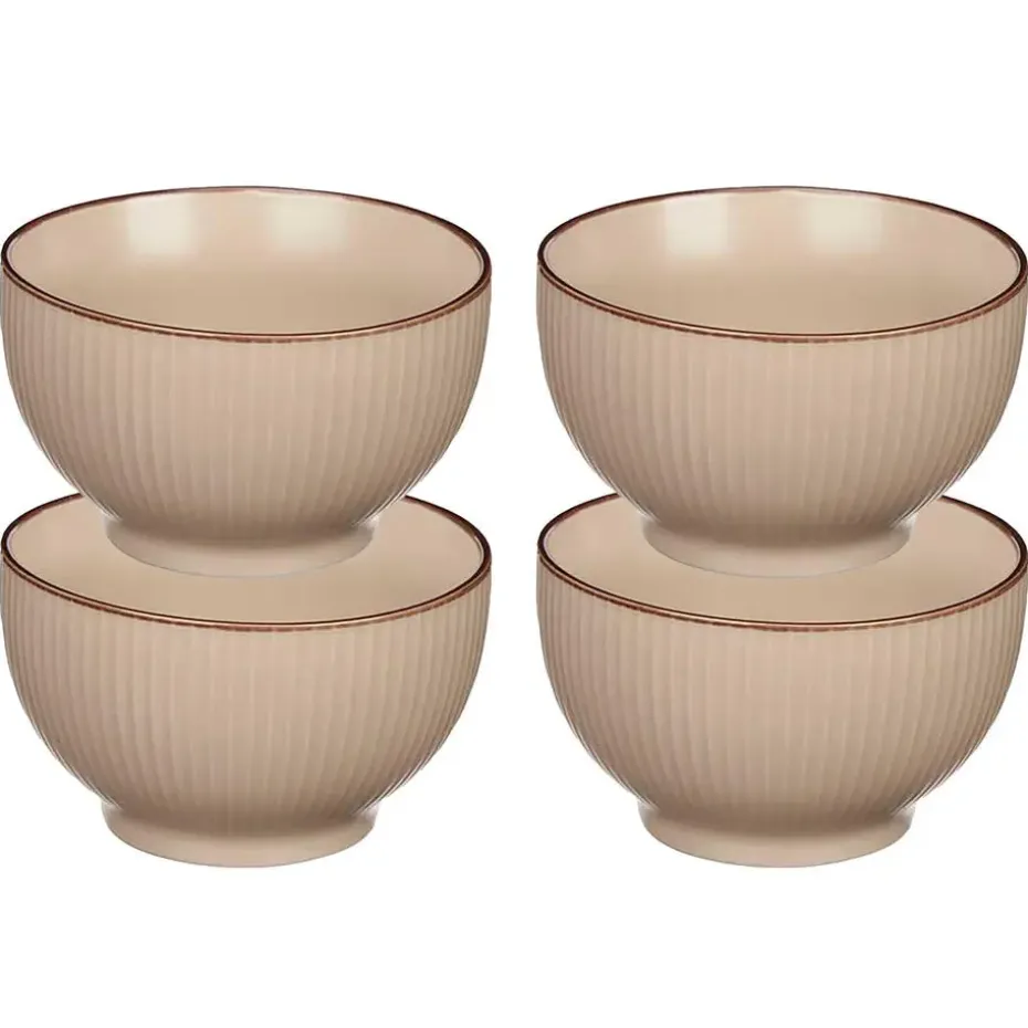 Vivalto schaaltjes/kommetjes - porselein - beige - D14 cm