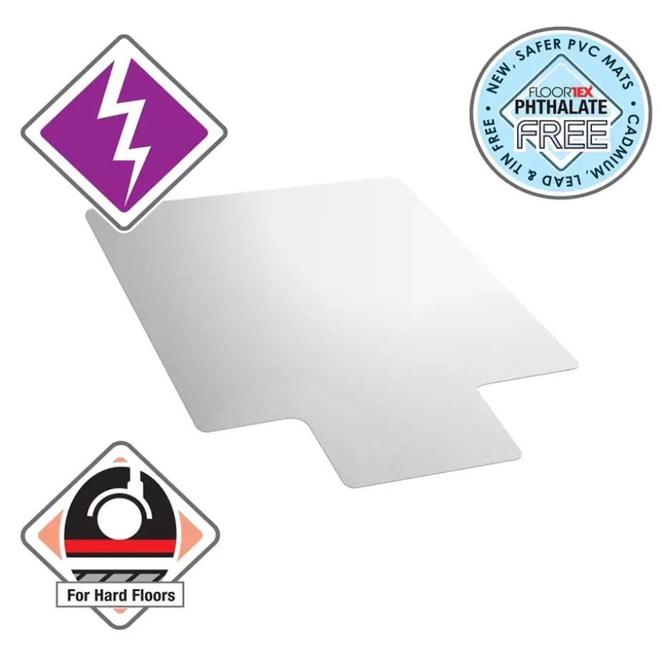 Vloerbeschermer met uitsparing - Antistatisch PVC - Harde vloer - 90x120 cm