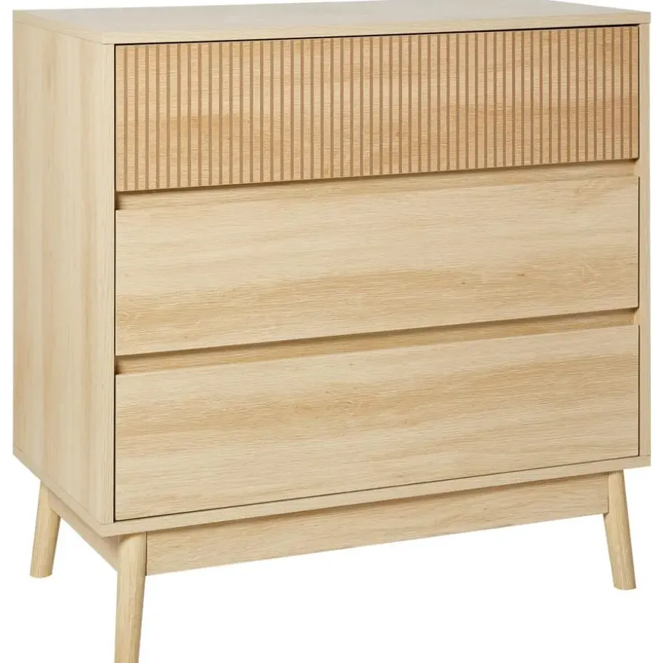 WALES - Ladekast 3 lades - Lichte houtkleur - MDF