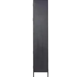 Wandkast 5-deurs - Zwart Mangohout - 150x40x210 - Jenny