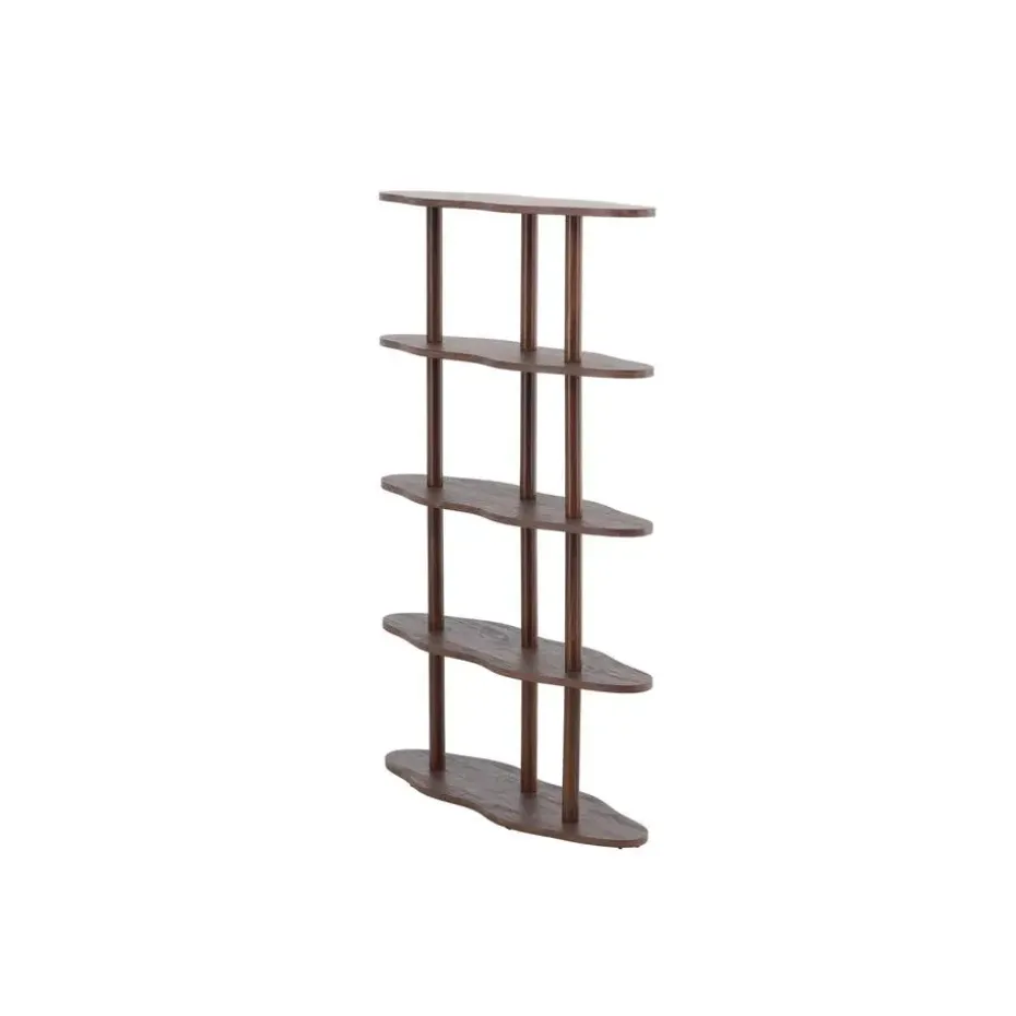 Wandkast Donkerbruin - 105x30x140cm - Moln