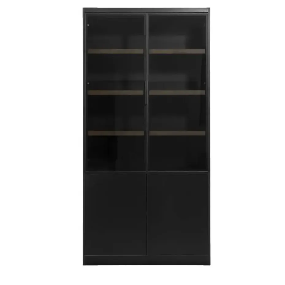 Wandkast Virgil - zwart - 220x110x40 cm