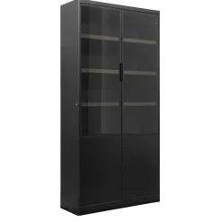 Wandkast Virgil - zwart - 220x110x40 cm
