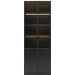 Wandkast Virgil - zwart - 220x80x40 cm
