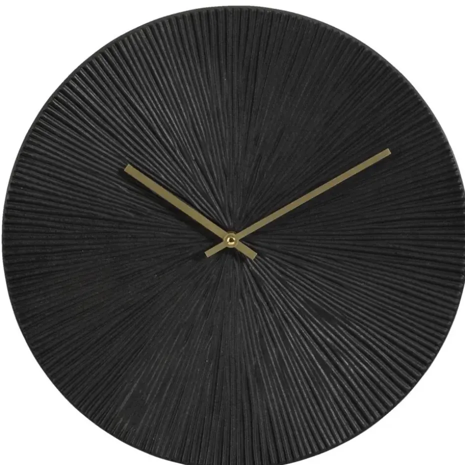 Wandklok Malaga - zwart MDF - Ø40 cm