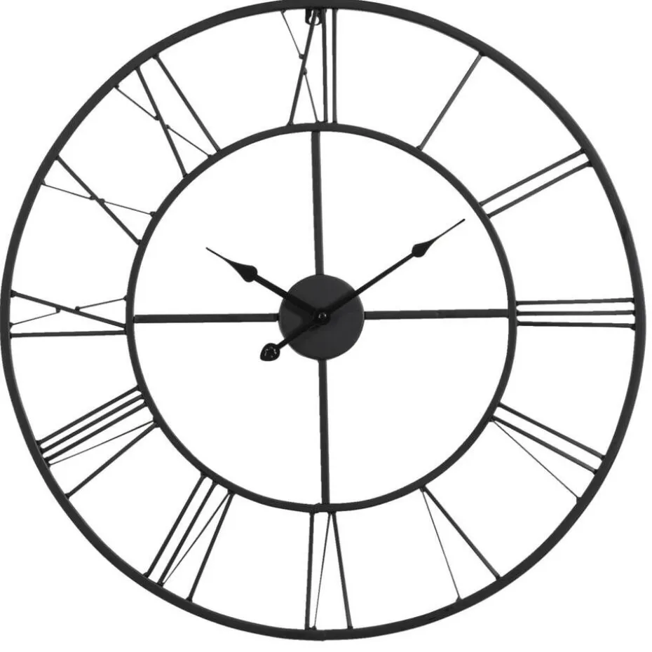 Wandklok Mitchel - zwart - Ø60 cm