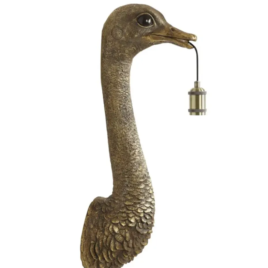 Wandlamp Ostrich - Brons - 25x19x72cm