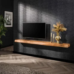 Wandplank Acaciahout 200cm - 200x25x8cm - Plank Tree