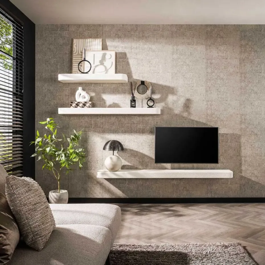 Wandplank Solero 150 cm-marmer composiet