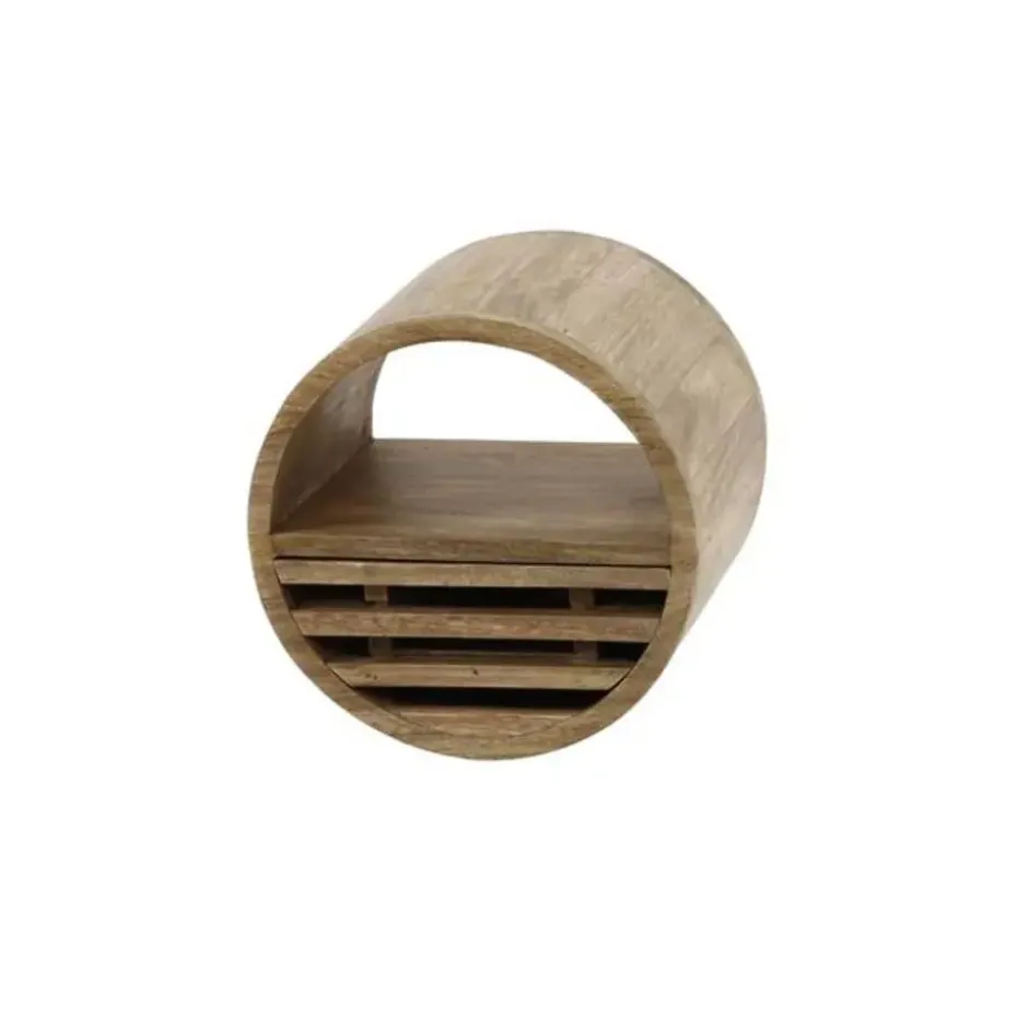 Wandplank Wes ø30x25 cm-zandkleurig mangohout