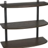 Wandrek Daan - donkerbruin essenhout - 60x60x24 cm