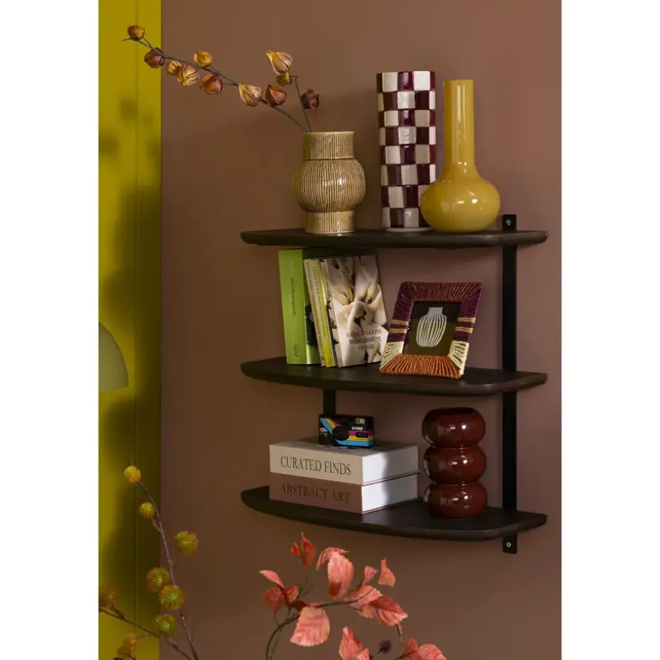 Wandrek Daan - donkerbruin essenhout - 60x60x24 cm