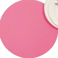 Wicotex Placemats Uni - fuchsia roze - rond 38cm - Teflon coating