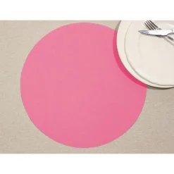 Wicotex Placemats Uni - fuchsia roze - rond 38cm - Teflon coating