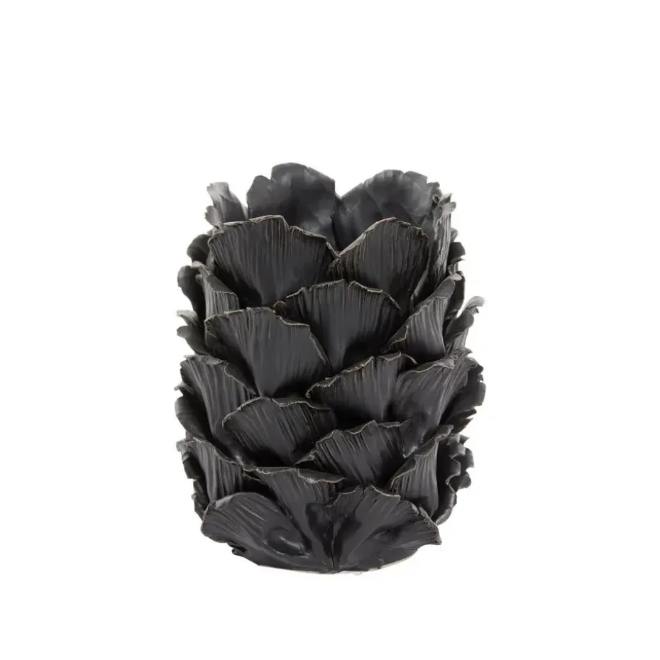 Windlicht Tapanui - Zwart Hout - Ø14cm