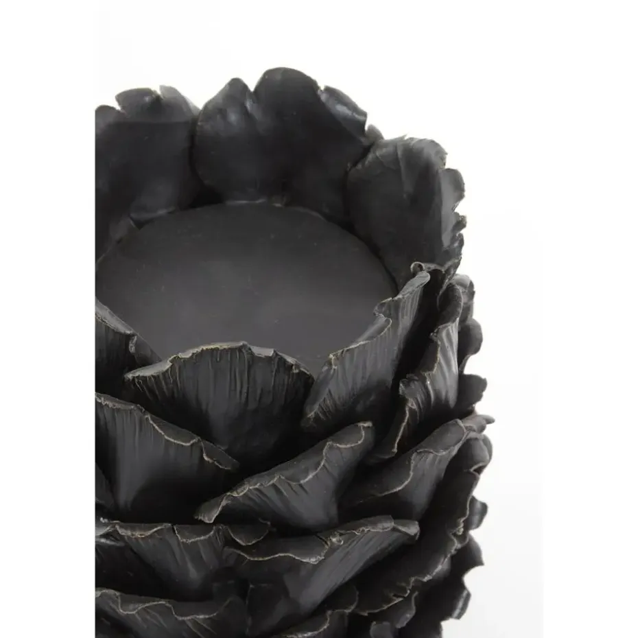 Windlicht Tapanui - Zwart Hout - Ø14cm