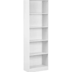 WINNIPEG - Boekenkast 5 planken - Wit - Vezelplaat