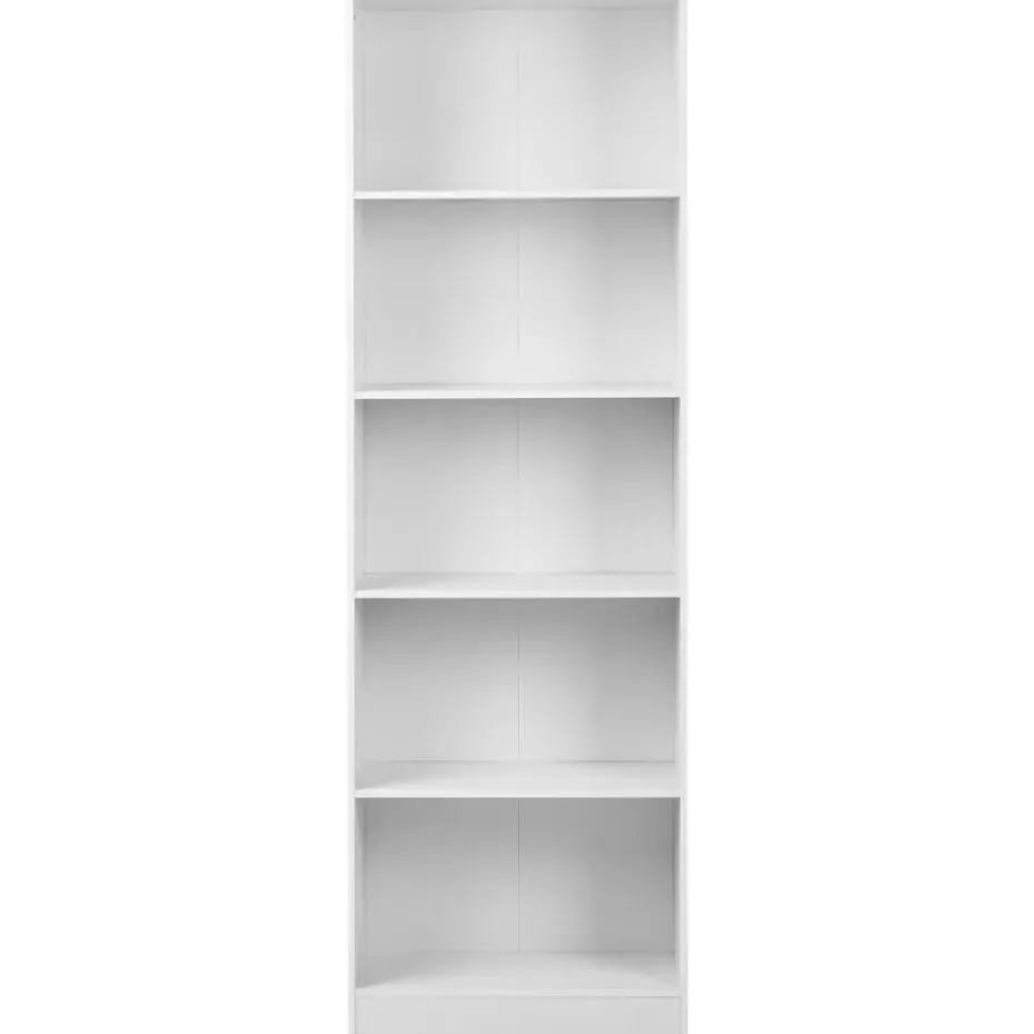 WINNIPEG - Boekenkast 5 planken - Wit - Vezelplaat