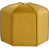 WISHEK - Poef - Mosterdgeel - Fluweel