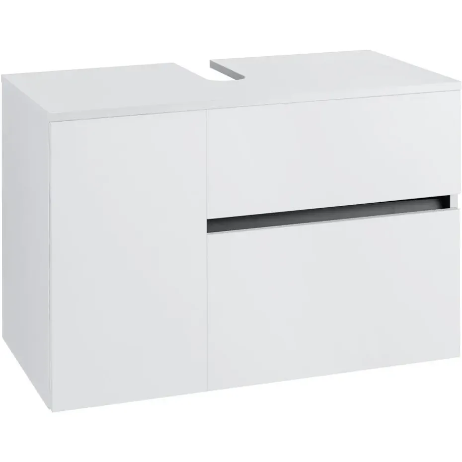 Wisla - Badmeubel 80 cm 1-lade, 1 klep, 1 deur wit spaanplaat