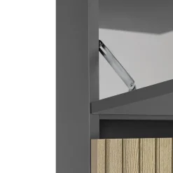 Wisla - Wastafelonderkast 80 cm met 1 klep 1 lade in antraciet eikenoptik