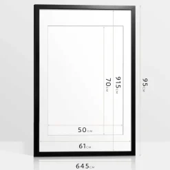Wissellijst hout Poster 61x91,5 en 50x70 Zwart 2-pack - 61 x 91,5