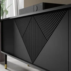 WOODY dressoir 4D 180 cm mat zwart