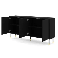 WOODY dressoir 4D 180 cm mat zwart