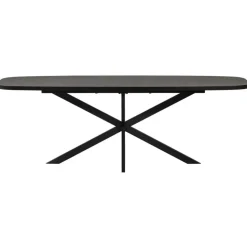 WOOOD Arros Eettafel Uitschuifbaar - Zwart - 75x180/220x90
