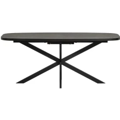 WOOOD Arros Eettafel Uitschuifbaar - Zwart - 75x180/220x90