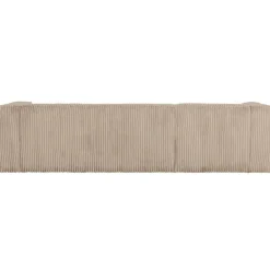 WOOOD Bean Hoekbank Links - Ribstof - Travertin - 73x305x96