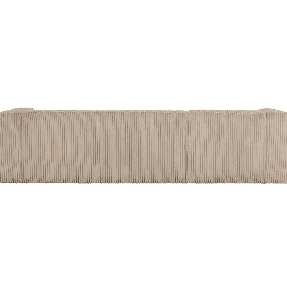 WOOOD Bean Hoekbank Links - Ribstof - Travertin - 73x305x96