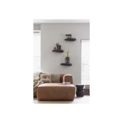 WOOOD Bean Hoekbank Rechts - Ecoleer - Cognac - 73x305x96