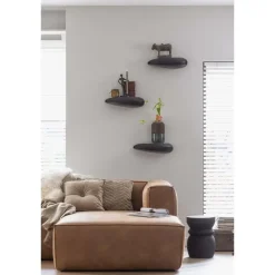 WOOOD Bean Hoekbank Rechts - Ecoleer - Cognac - 73x305x96