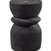 WOOOD Bikkel Kruk - Hout - Zwart - 40x28x28